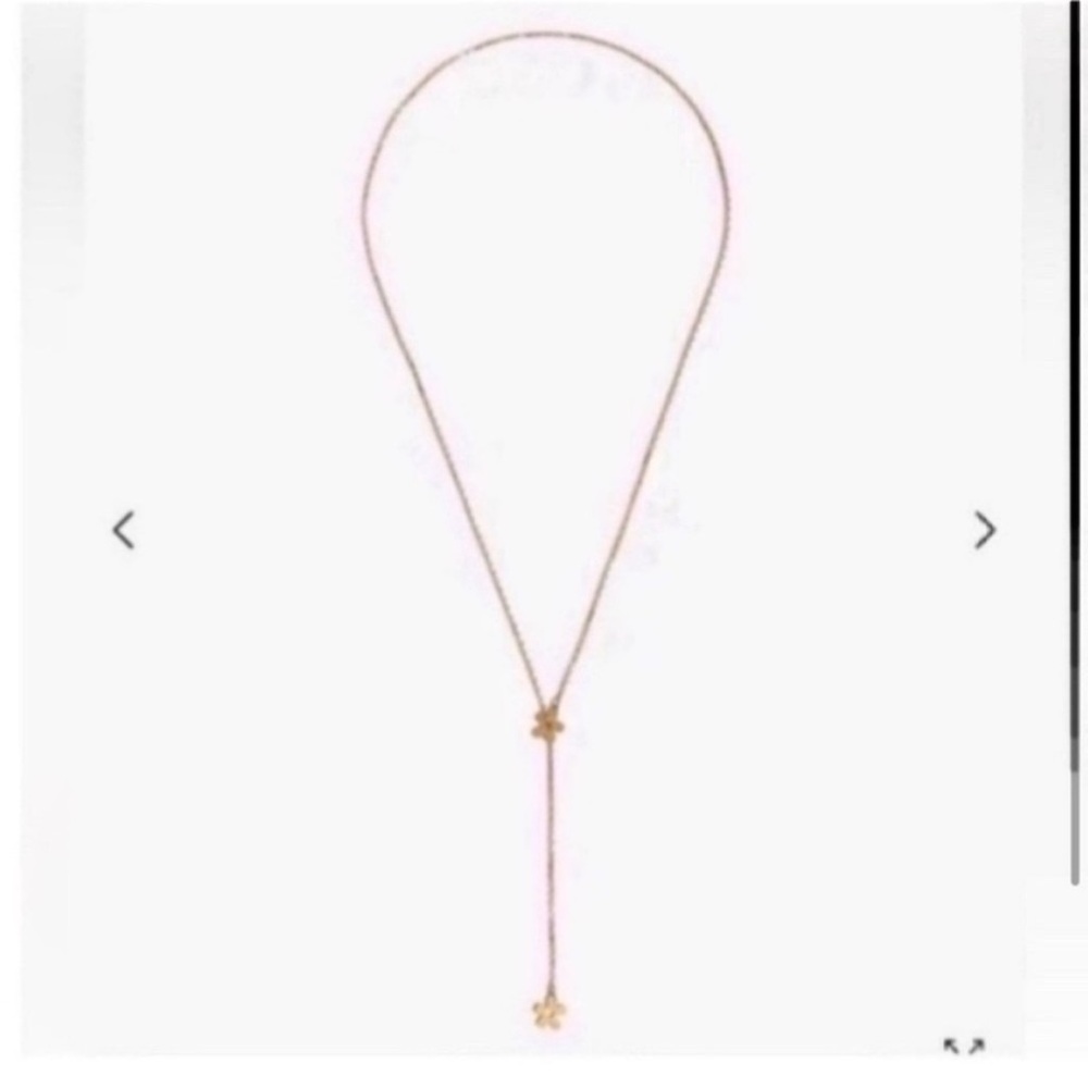 MADEWELL DAISY LARIAT NECKLACE IN VINTAGE GOLD